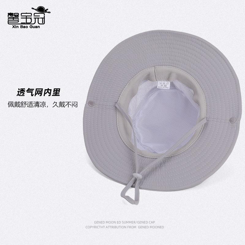 Children's Hat Summer Breathable Sunscreen Hat Solid Color Large Brim Bucket Hat Boys and Girls Outdoor Travel Sun Hat