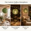 Round Hanging Paper Lantern Rustic Lantern Ball Holiday Supplies Folding Lantern  Party Decoration