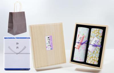 Eirakuya Hanakurabe Nishukou (cherry Blossom and Red Plum Scent, Low Smoke Incense) Gift Set Japan