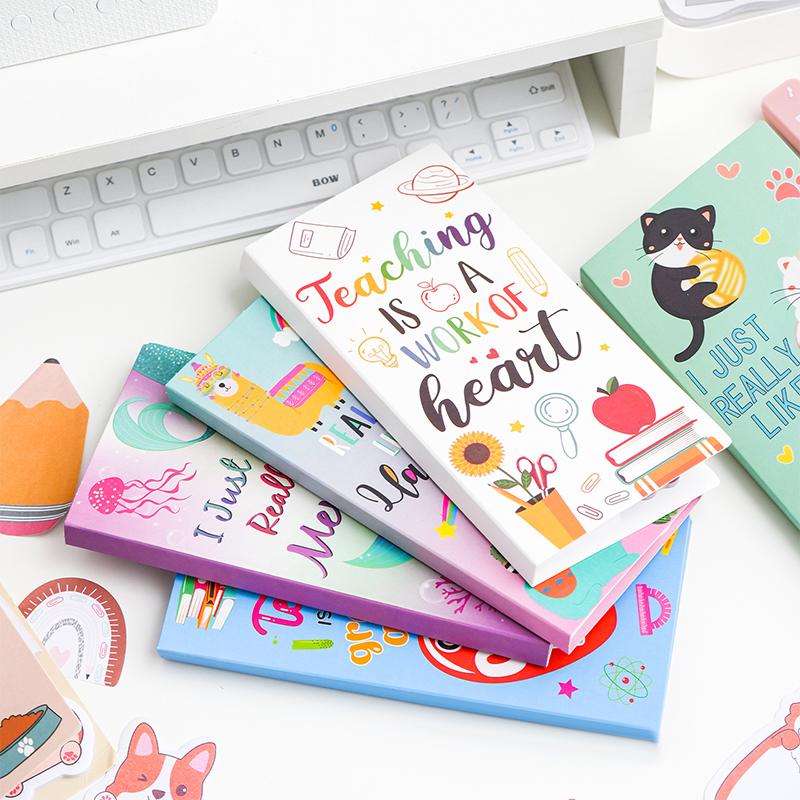 Englischlehrer Haftnotiz N Mal Abreißbar Cartoon Farbkombination Sonderform Schüler Notizen