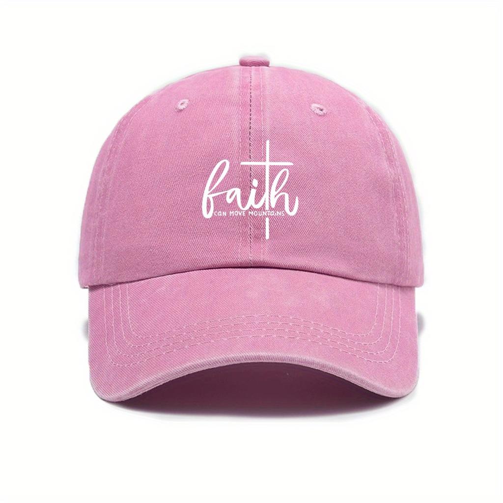"Faith" Verstellbare Baseballkappe - Schwarz Atmungsaktive Snapback, Unisex Lässige Kopfbedeckung für Männer & Frauen