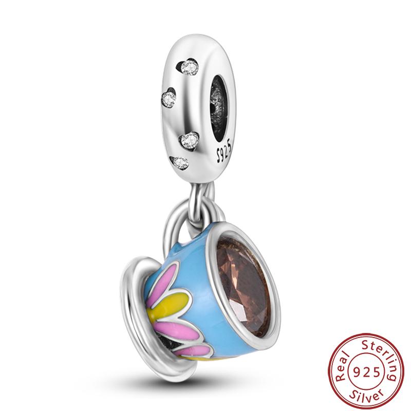 Dessert Afternoon Tea Series Copper Coffee Cake Pizza Fries Sweet Charms Beads 3Mm Diy Fine Jewelry Making