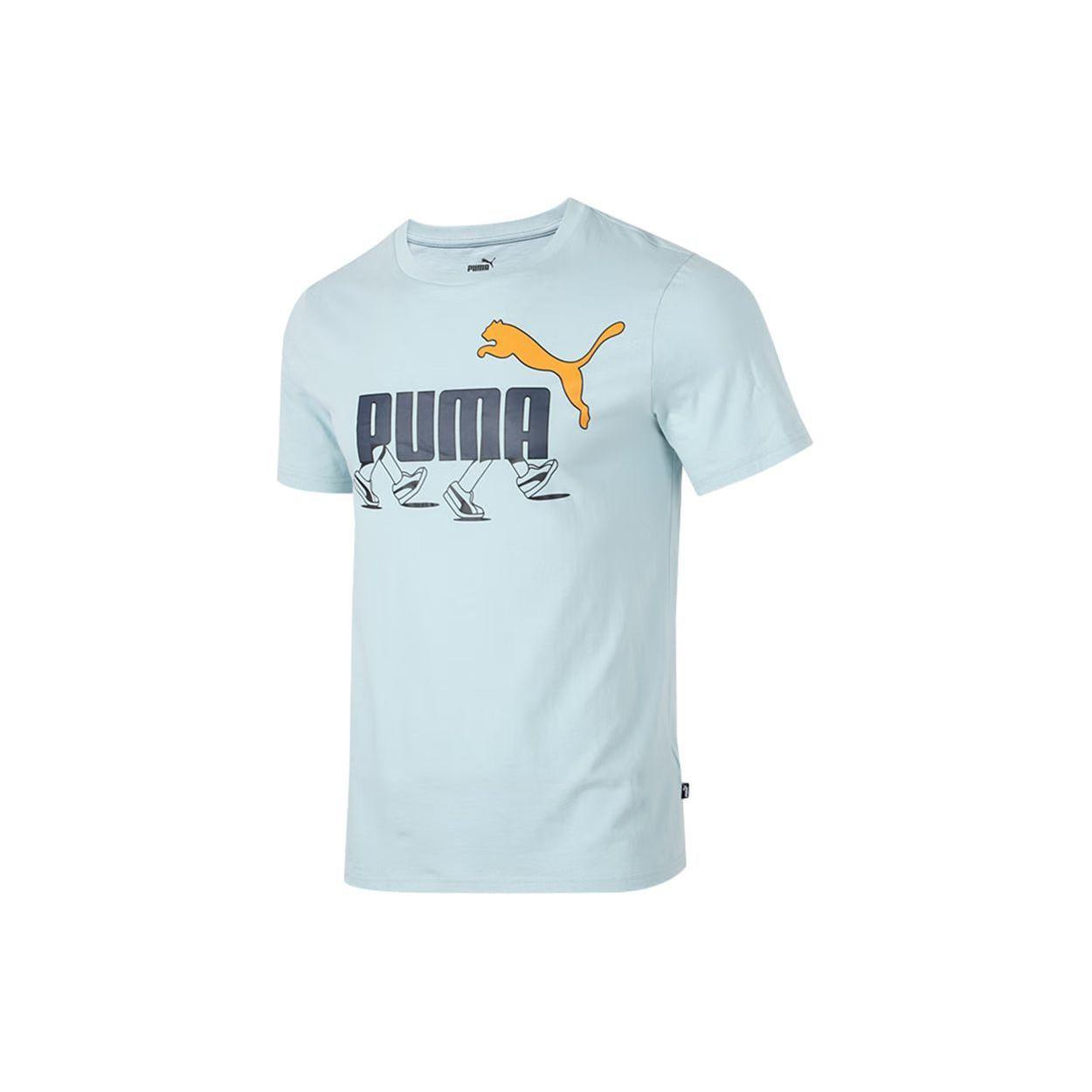 

New PUMA Set-in Sleeve T-Shirt Men s Light Blue 682152-22 L