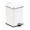 Stainless Steel Square Foot Pedal Trash Can