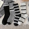 Striped Socks Children'S Medium Tube Socks Season Warm Wool Socks Fleece Thickened Yarn Cashmere Stacking Socks