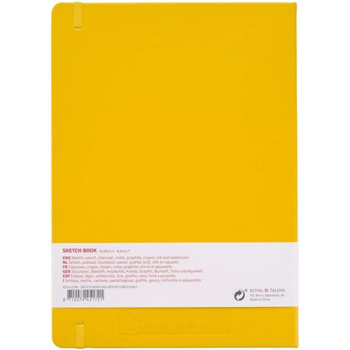 Carnet Croquis A4 jaune 80 Feuilles 140G Royal Talens