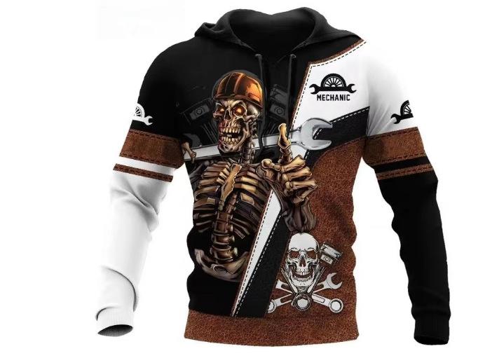 Sweat à capuche unisexe avec impression numérique 3D Motif pêcheur Luya pull de sport d'extérieur