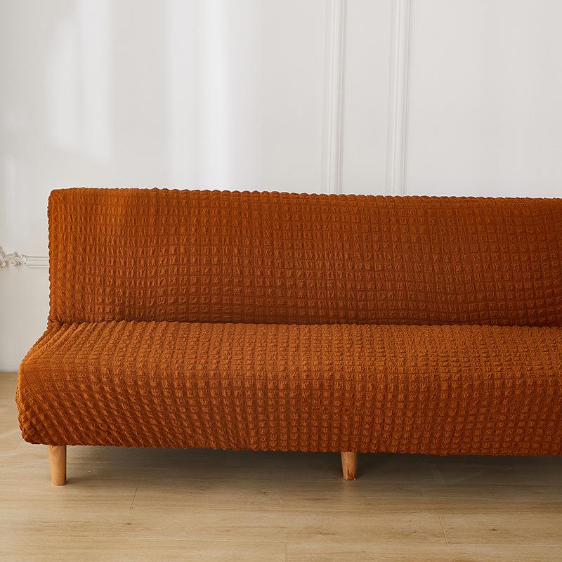 Armless Solid Foam Sofa Cover All Inclusive Elastic Couch Slipcover For Living Room Four Season Universal Dustroof Seat Cushion