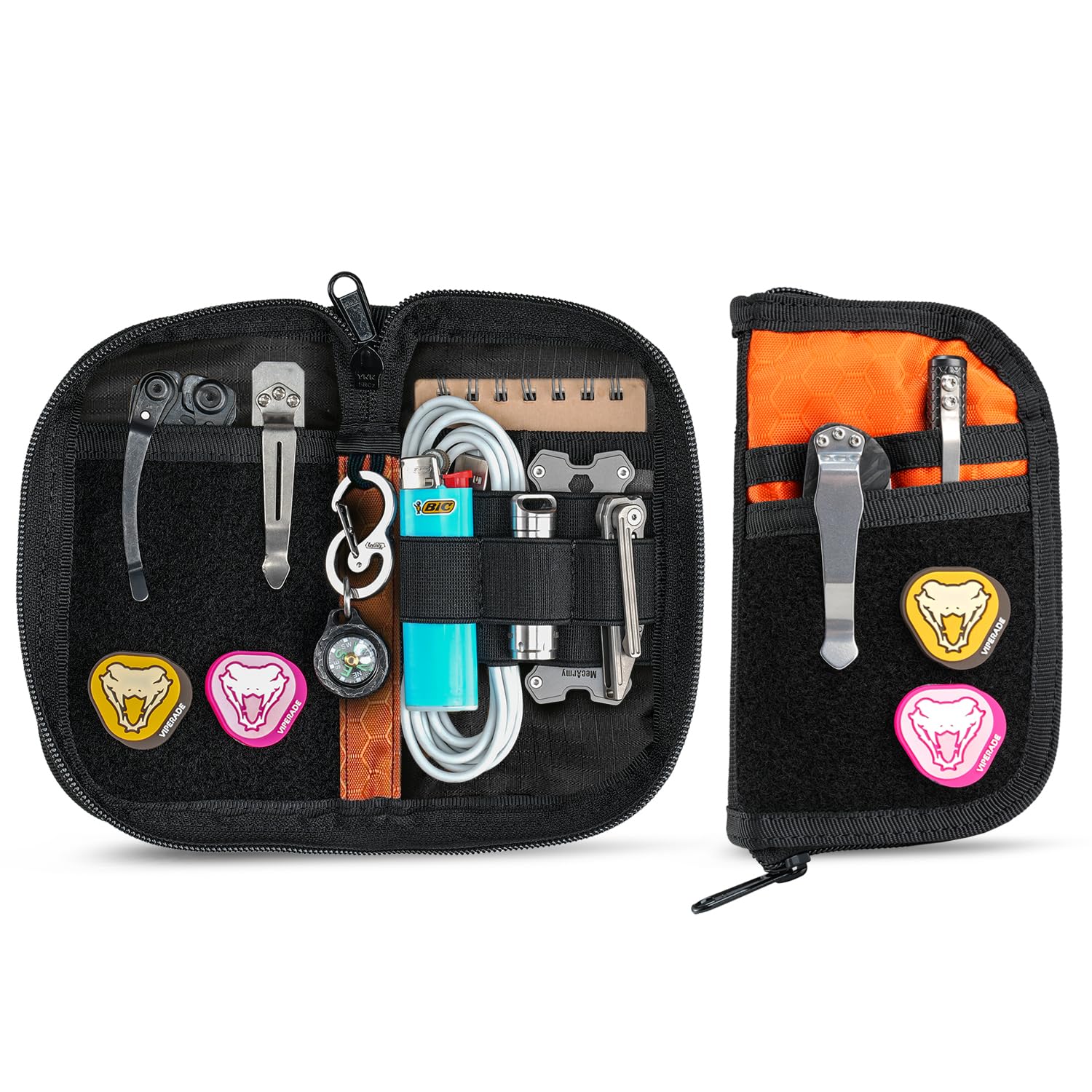 

VIPERADE VE22 EDC Подсумок EDC Органайзер для кармана Карманный подсумок 4 кармана Нейлоновый Компактный карманный органайзер Маленький EDC органайзер-подсумок Мужской мультитул (оранжевый) оранжевый