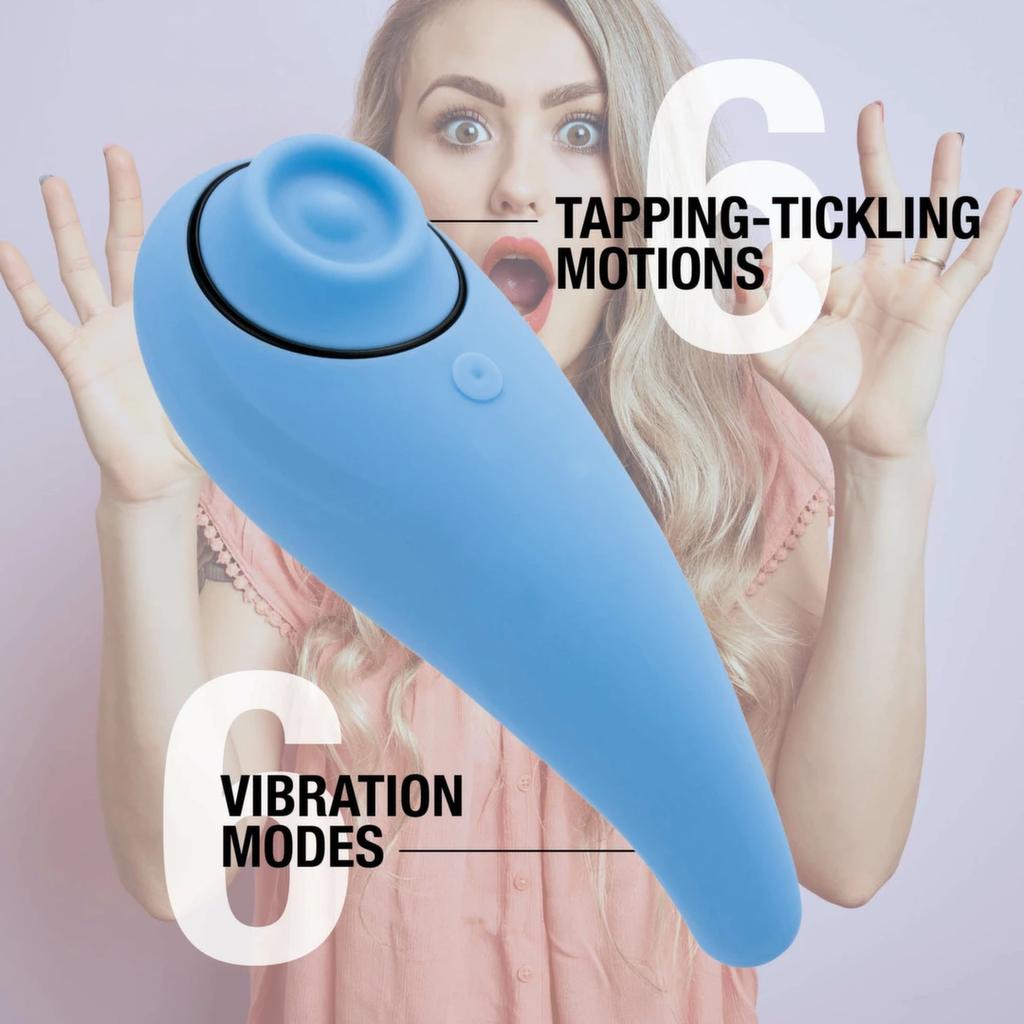 FeelzToys - FemmeGasm Tapping & Tickling Vibrator Turquoise