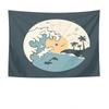 Ocean Wall Tapestry Sea Turtle Whale Sunset Beach Aesthetic Room Decor Tapestry Hippie Wall Hanging Bedroom Decor Art