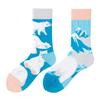 Asymmetric Colorful Christmas Cotton Socks for Couples