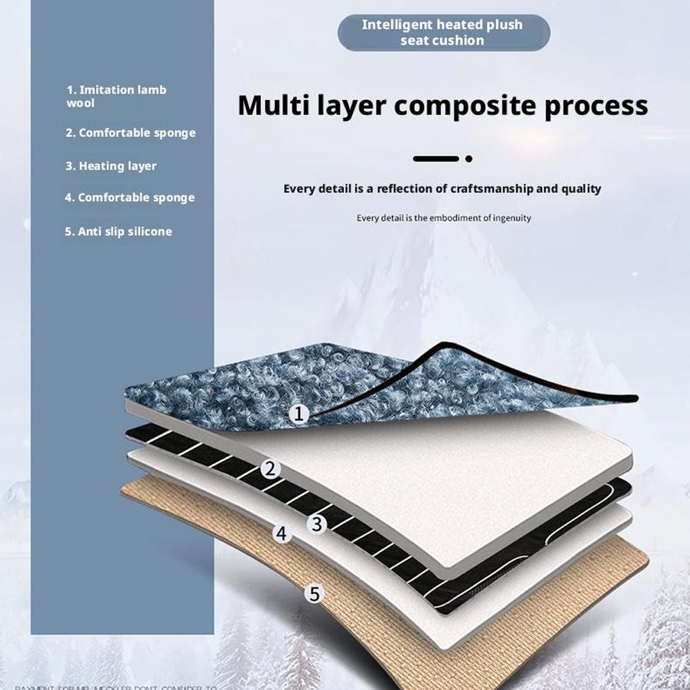 Cars Heated Seat Covers Heating Vehicle Seat Cushion With Backrest 12V Winter Comfort Fast Heating Cushion For Driver Passenger