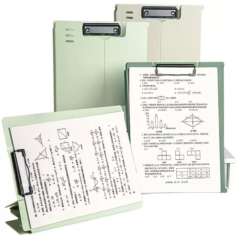 1 Pcs Writing Pad Memo Clip Board Verhical Plate Clamp A4 File Folder Multifunction Clipboard Dual-use Paper Storage Organizer