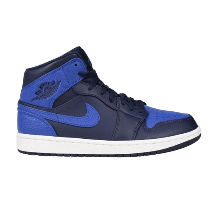

Детские кроссовки Air Jordan 1 Retro Mid GS Obsidian Royal синие Game-Royal 554725-412