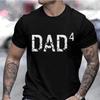 Men's Clothing DAD 3 T Shirt for Men Tops Black Dad T-shirts Dad of 3 Tshirts Husband Tee Clothes Short Sleeve Tee Shirts Homme