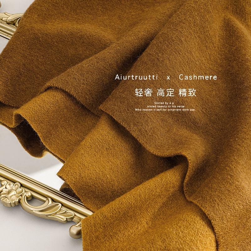 Autumn and winter double-sided two-color 100 wool narrow scarf women's high-end light luxury thermal scarf air conditioner shawl outside