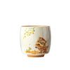 Grass And Wood Ash Guochao Lion Dancing Master Cup Single Cup Ceramic Men'S Exquisite Tea Cup Retro Tea Tasting Cup Kung Fu Tea Set