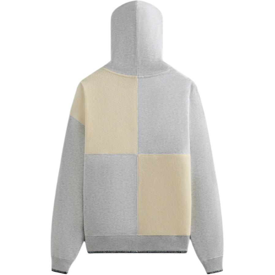 Kith Nelson  Crest American Vintage Color Blocked Long Sleeve Hoodie Men Hoodies Light-Gray KHM032367-002