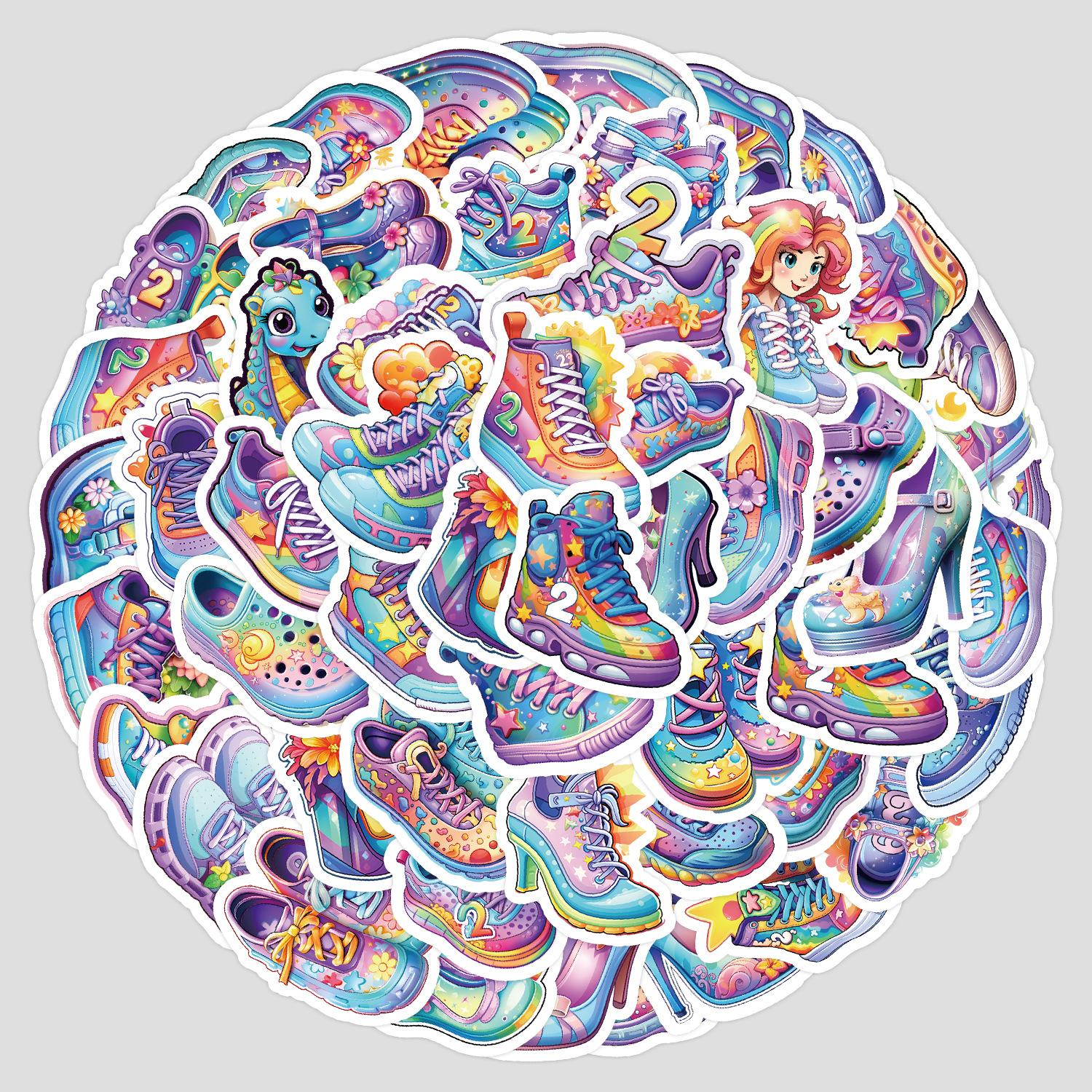 

50 Rainbow Shoes Series Graffiti Stickers DIY Stationery Stickers Water Cup Computer Suitcase Waterproof Decorative Stickers