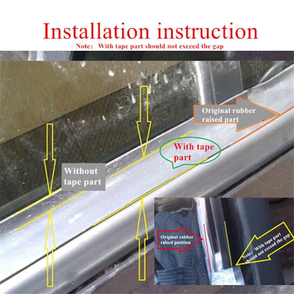 4M 20mm Car Front + Rear Side Window Glass Edging Weatherstrip Seal Strip Rubber