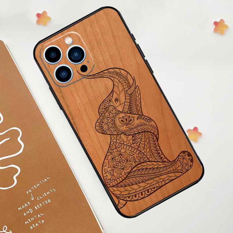 Turtle Elephant Dragon Wood Phone Case For iPhone 17 Pro Max 14 13 12 11 15 16 Pro Max mini 16 Plus 16e 17 Air Funda