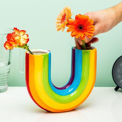 Simple Banana Vases Rainbow Vases Flower Arrangements Creative Home and Living Room Decorations Resin Crafts