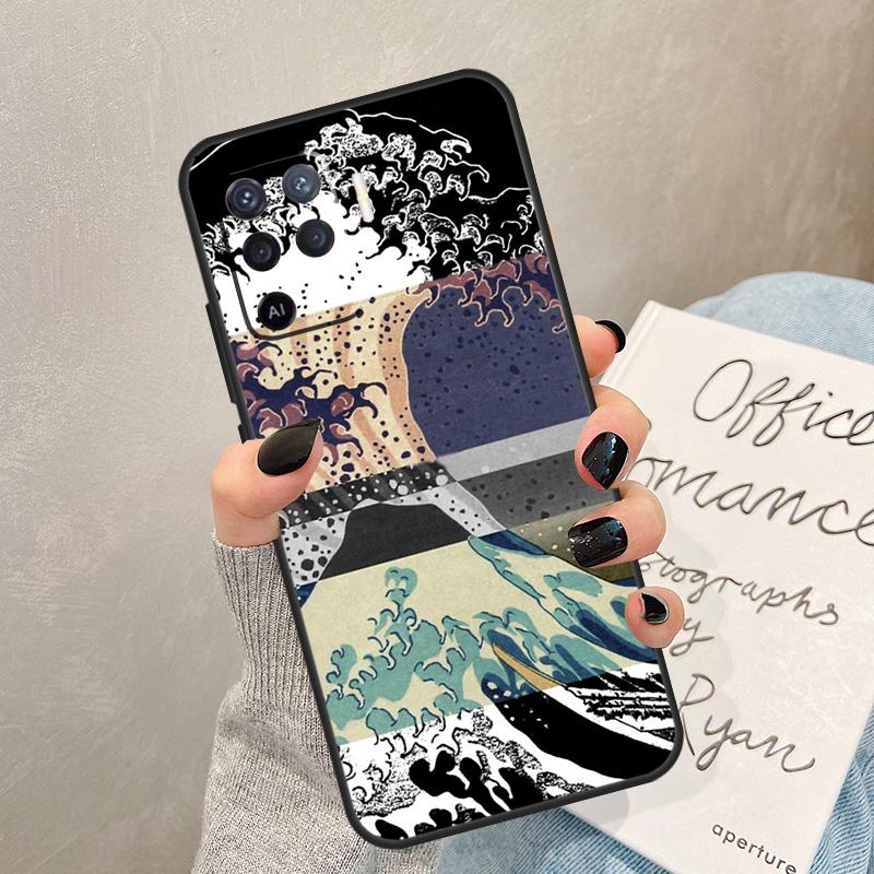 Great Kanagawa Wave Case For Oppo A54 A74 A94 A17 A57 A77 A76 A16 A96 A18 A60 A80 A40 A38 A58 A78 A98 A15 A5 Pro