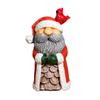 Santa Claus Snowman Resin Figurine Christmas Tabletop Decoration for Home Office Desk Festive Holiday Gift