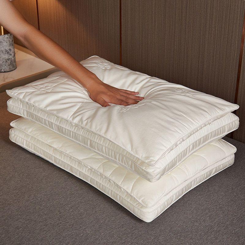 Premium Mulberry Silk Pillow Neck Support Better Sleep Adult Cervical Traction Hotel-Grade Bedding
