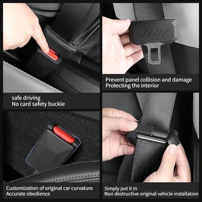 For Tesla Model 3 Highland Model Y Juniper 2025 Silicone Seat Belt Buckle Car All Inclusive Seat Belt Buckle Protective Cover