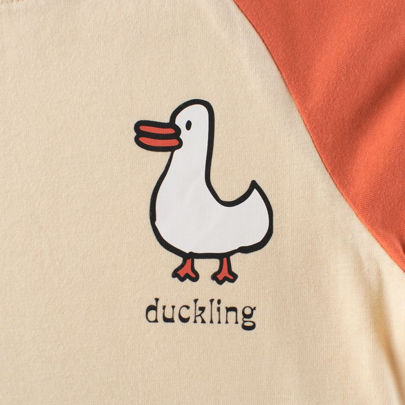 Clothing Boys and Girls Long-Sleeved T-Shirt Tops Spring and Autum Kidsren's Duck Bottoming Shirts Medium and Large Kidsren's Pure Cotton Clothes