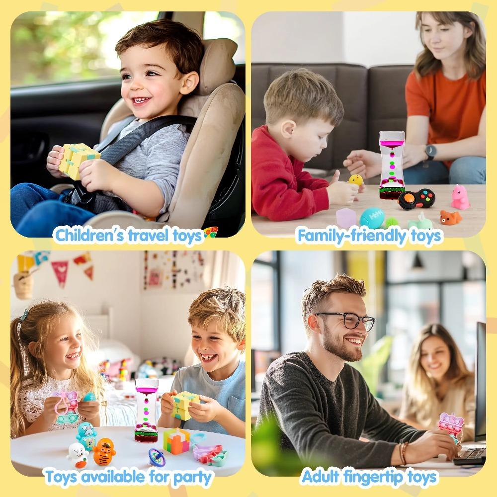 Joyfy 60 sztuk Upominki na imprezęZabawki Fidget dla dorosłych Upominki na imprezę Pudełko Skarbów Sensorycznych dla osób z autyzmem Nagrody do klasy Prezenty łagodzące stres