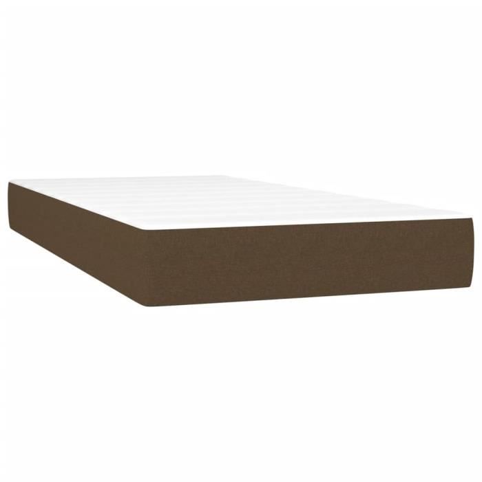 347677 vidaXL Pocket Spring Mattress Dark Brown 80x200 Cm Thickness 20 Cm