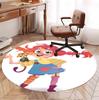 Pippi Longstocking Pattern Round Rug, Indoor/Outdoor Mat, for Picnic, Gameroom, Bedroom, Office, Living Room, Home Decor Carpet, Birthday Gift