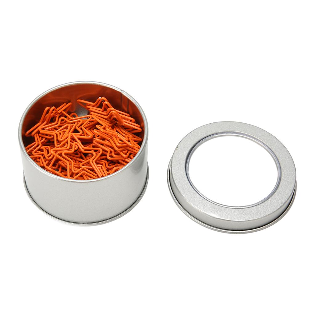 50Pcs Fancy Paperclips 5 Pointed Star Style  Metal Widely Applicable Cute Paper Clips for Off