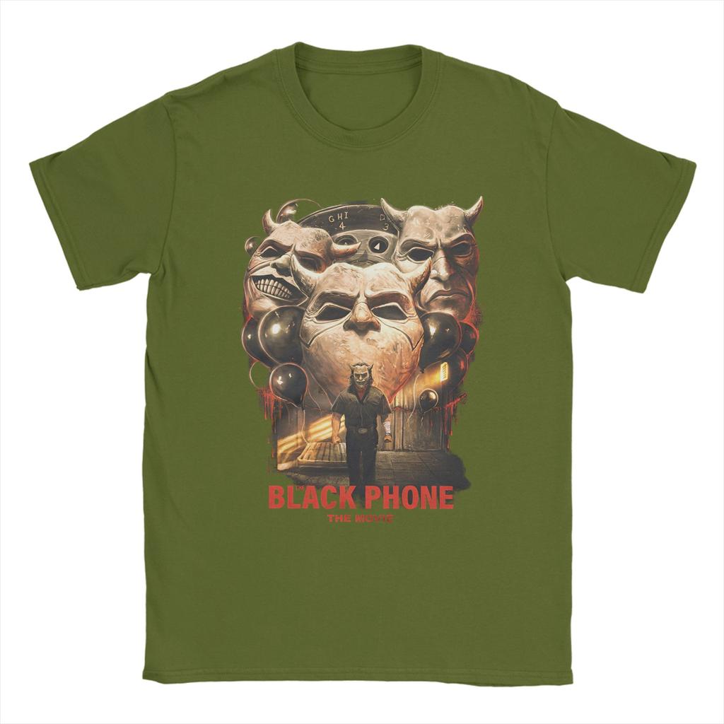 2025 Black Phone 2 Movies T-Shirt  Leisure T-Shirts Short Sleeve Streetwear Tops Summer Pure Cotton O Neck Plus Size 5XL Tees