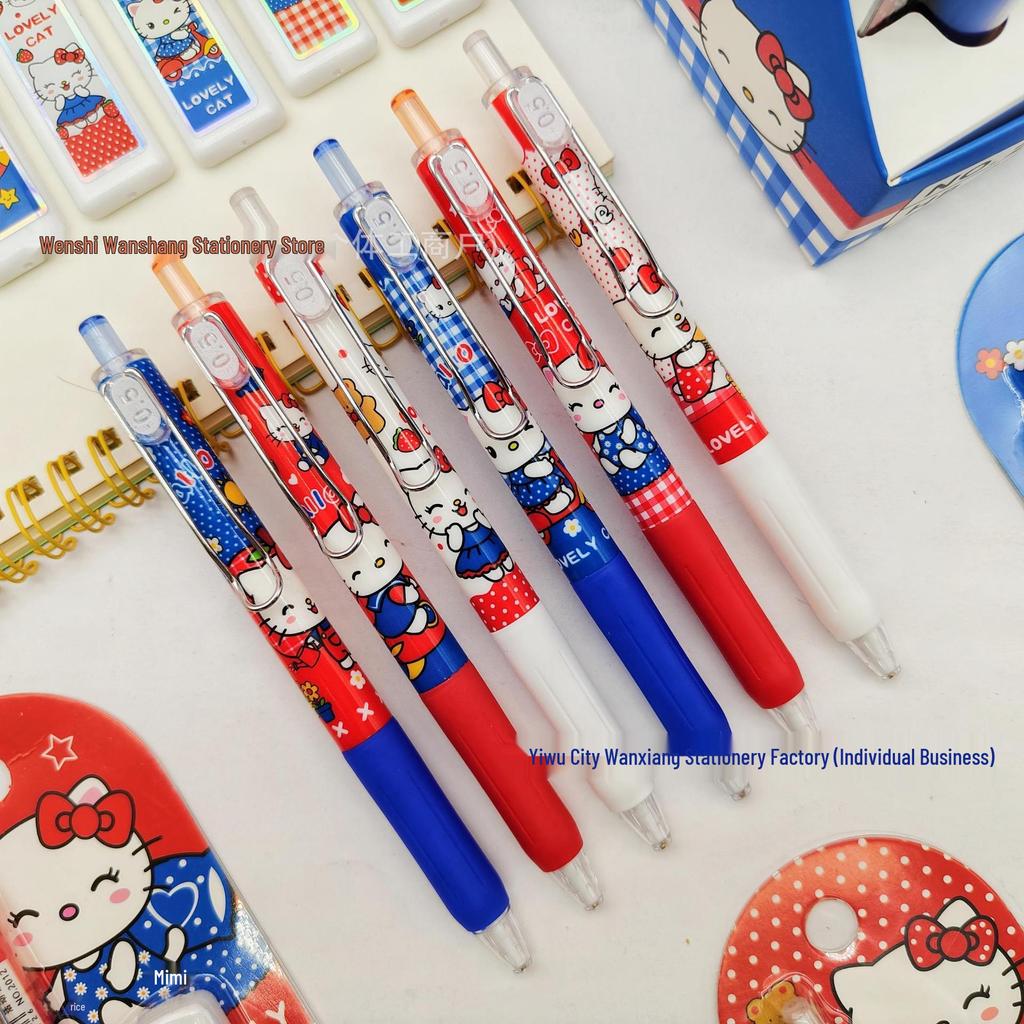 Hello Kitty No-Sharpen Click Pen & Refill Set for Kids