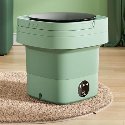 Foldable Mini Washing Machine 6.5L 3 Models Powerful for Travel Dorm Laundry Green