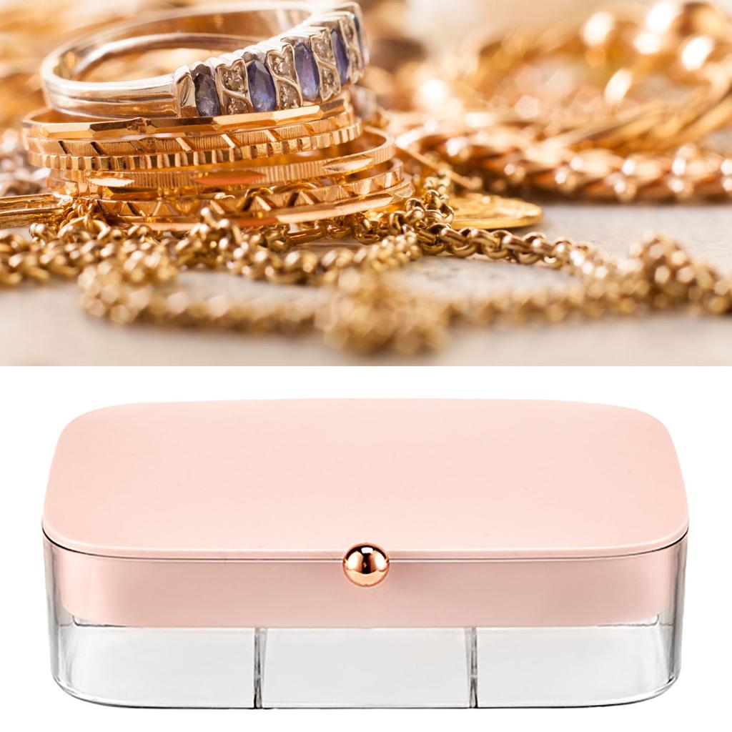Portable Jewelry Box Multipurpose Large Capacity Multi Compartments Dustproof Protective Jewelry Travel Case for Home