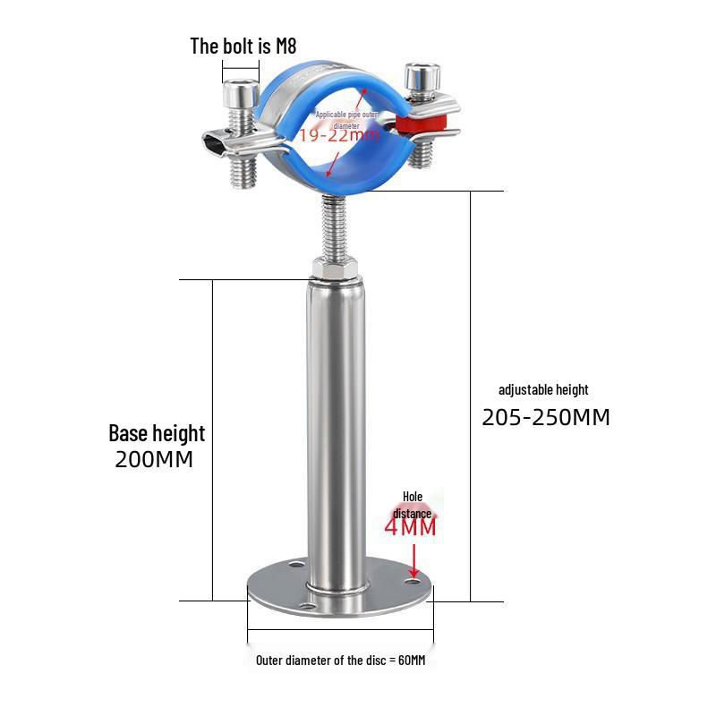 Stainless Steel Pipe Fixing Bracket Clamp for Gas and Water Pipes