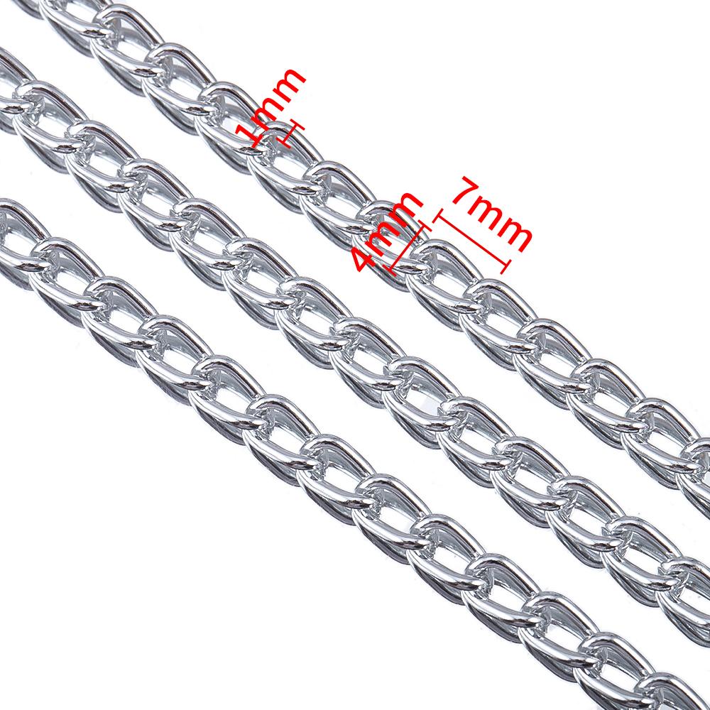 2M 1M 0.5M Aluminium Chain Curb Twisted Chain Links for DIY Handmade Necklaces Bracelets Jewelry Making Accessories Multi Color