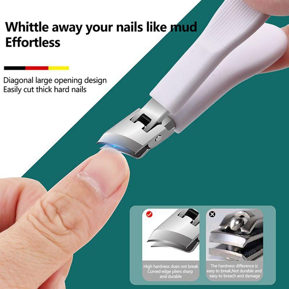 3Pcs/Set Anti splash Nail Clipper With Nail file Diagonal Pliers for Thick Nails