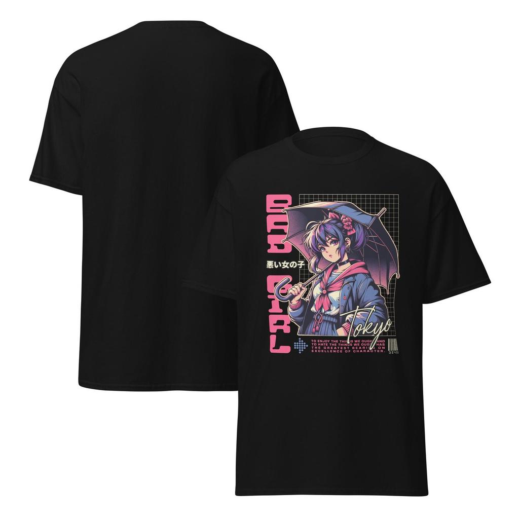 Tokyo Nights - Anime Girl with Umbrella T-Shirt