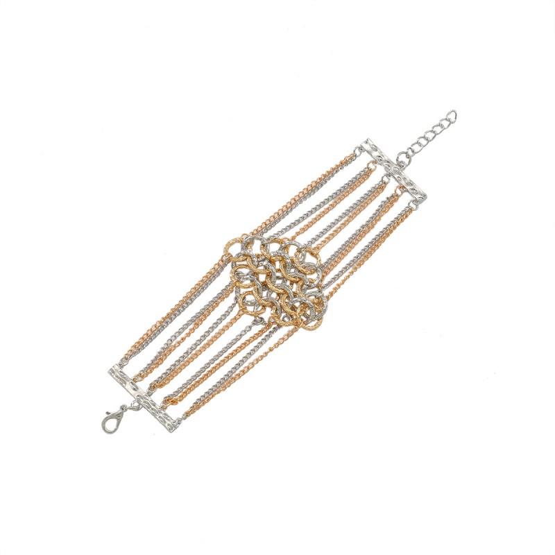 Boho Layered Tassel Alloy Necklace Bracelet Set Women Zinc Pendant Cross Crown Roman Numeral Design Bracelet