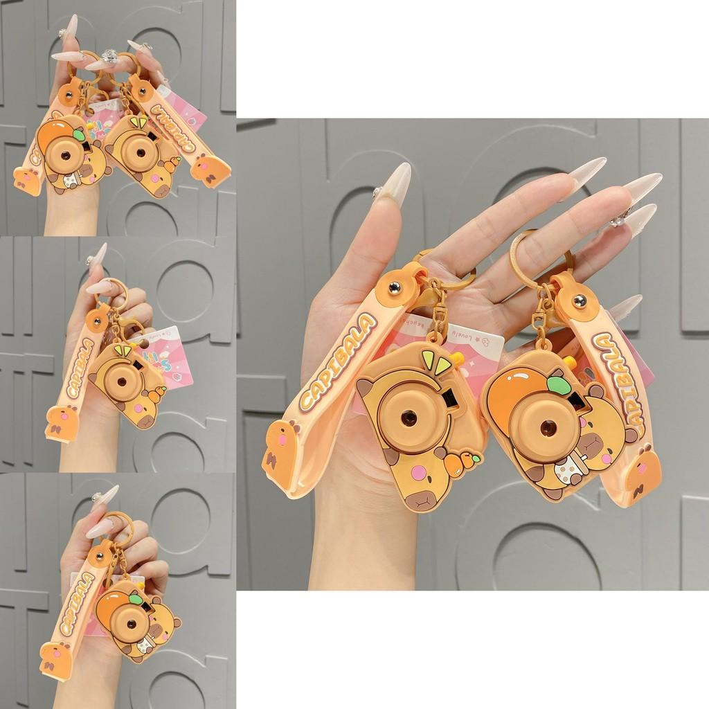 Cartoon Charming Capybara Keychain Adorable Pvc Bag And Decoration Car