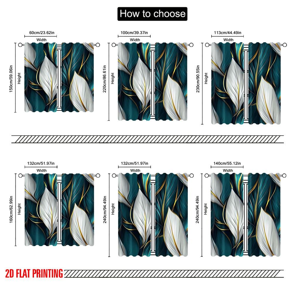 2pcs Curtains Modern Style Versatile 100% Polyester,Without Electricity Party Decorations Suitable for Holiday Family Party