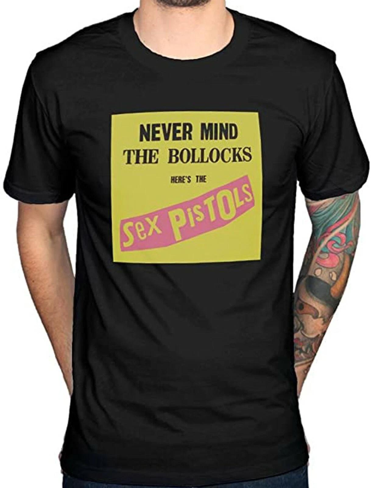 Official Sex Pistols Never Mind The Bollocks Square Mens Black T Shirt L