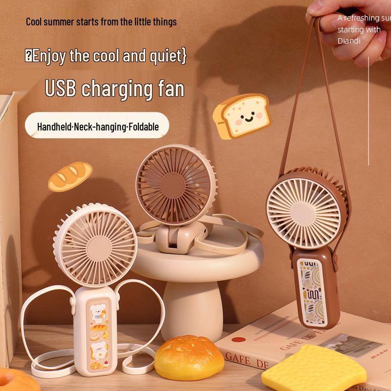 Portable USB Neck Hanging & Desktop Fan