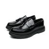 Men's shoes large size new casual leather shoes fashion fringed leather shoes trend foot cover one pedal loafers